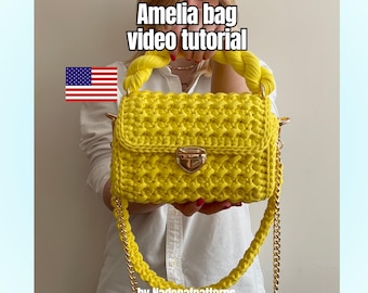 Crochet bag pattern, comprehensive video tutorial on handmade bag, step by step course, diy handcrafted purse, unique holiday gift idea