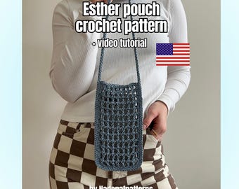 Crochet Phone Bag Pattern: Easy DIY Project for Beginners, English PDF with Video Tutorial