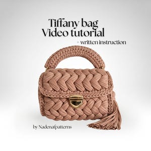 Videotutorial de bolso de crochet, patrón de crochet de bolso de malvavisco, accesorios de moda hechos a mano, proyecto de bricolaje para crocheter, manualidades paso a paso