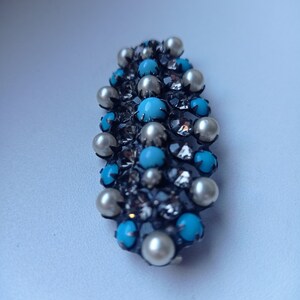 Antique brooch with a cabochons of turquoise-Georgian/Victorian turquoise Brooch-Antique Victorian turquoise Brooch Jewelry