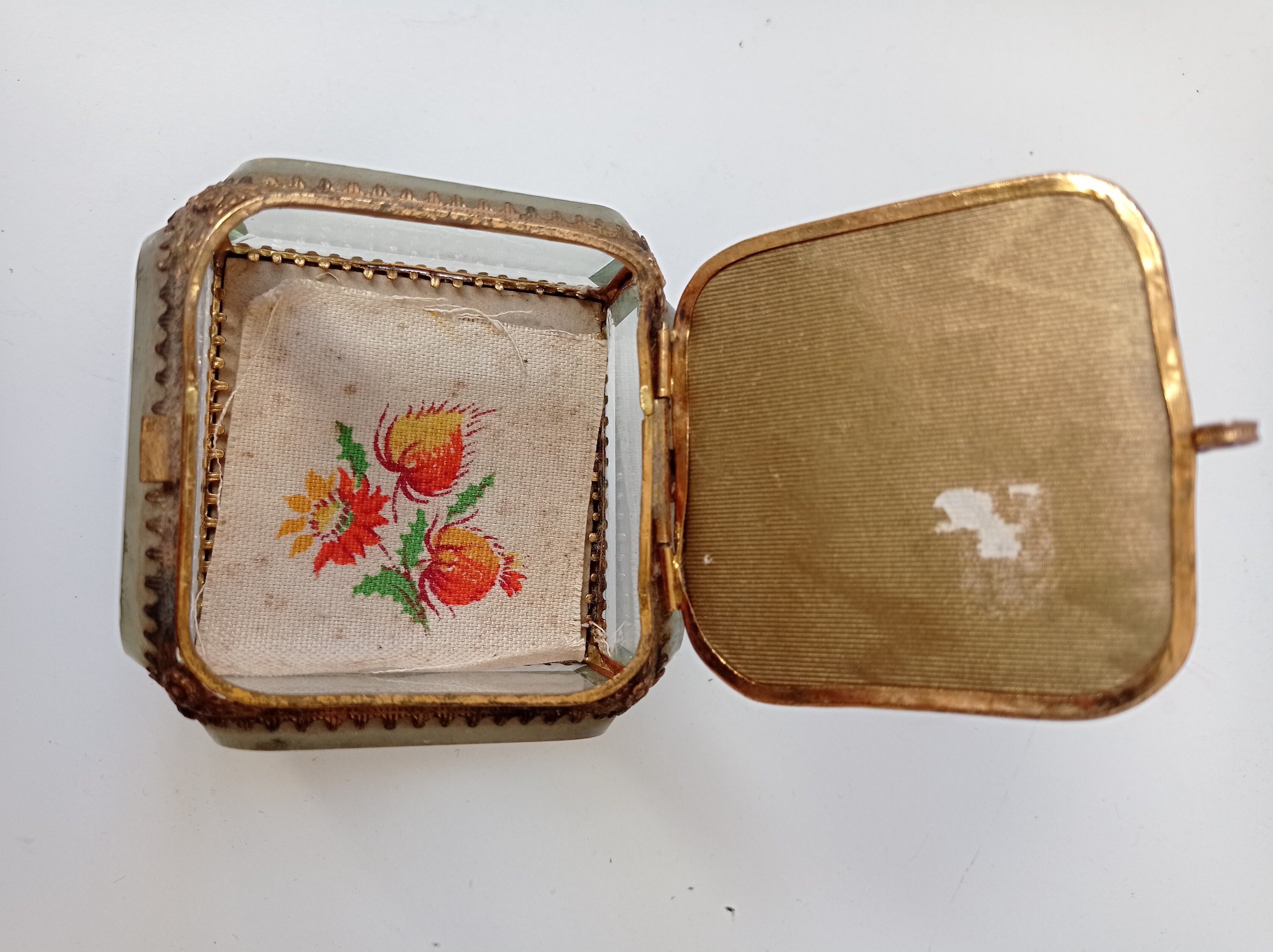 Écrin à Poussoir Antique Recouvert Cartonné - Style Napoléon III - Occasion Bon état - Pour Bijoux Ou Collection