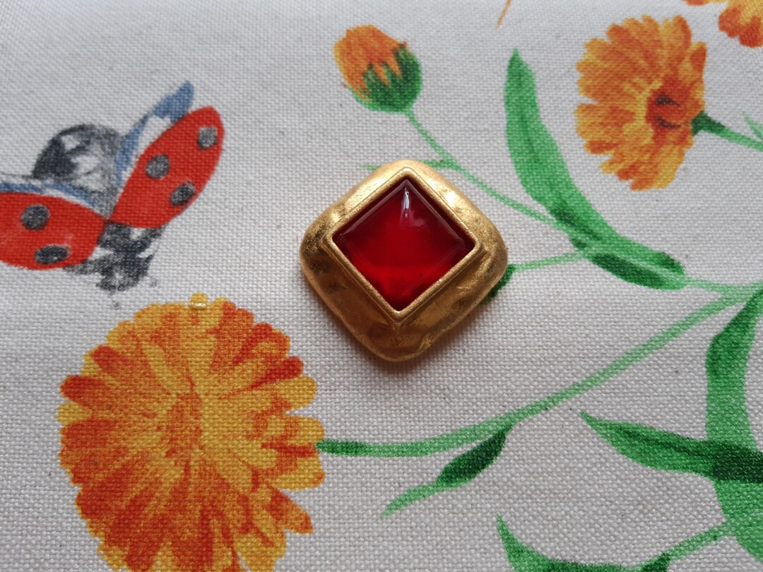 Broche Vintage Lancôme Paris En Métal Doré - Très Bon état - Pièce Collector