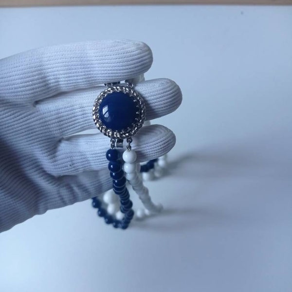 collier de perles de verre vintage - collier de perles de verre vintage - collier de perles de verre antique
