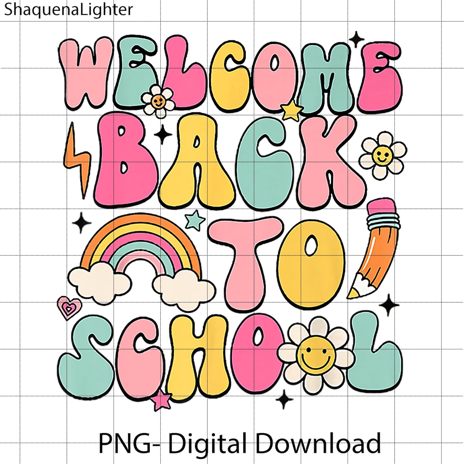 Welcome Back to School Png, 1st Day of School Png, Back to School Png ...