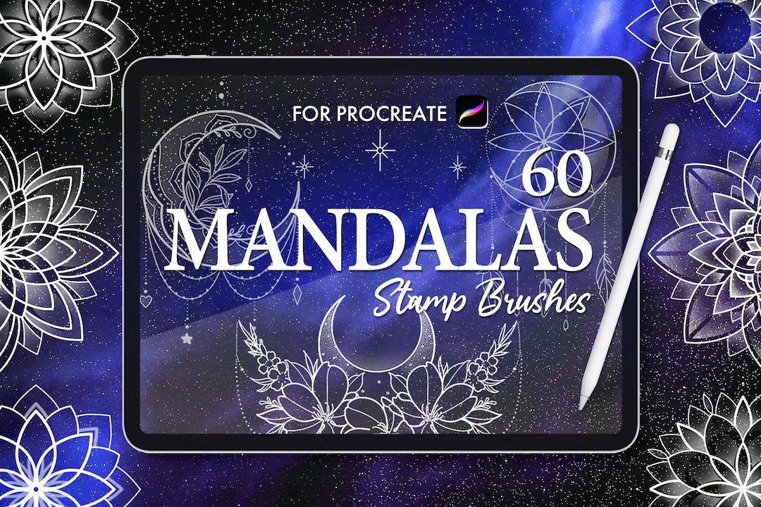 Procreate Mandala Tattoo Stamps 60, Ornamental Drawing Brushes - Etsy