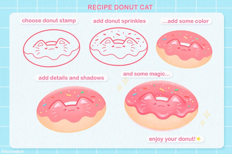 Kawaii Procreate Brushes Anime Procreate Stamps Procreate Etsy