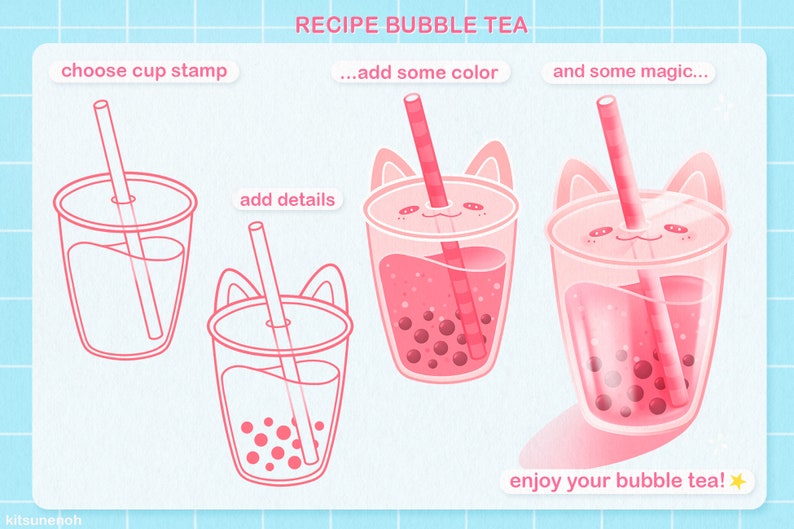 Kawaii Procreate Brushes Anime Procreate Stamps Procreate Etsy