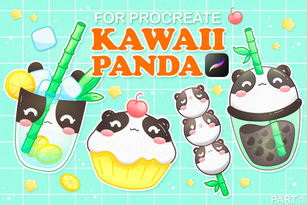 Kawaii Procreate Stamps, Cute Procreate Brushes, Anime Procreate Stamps ...