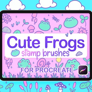 Procreate Stamps Frog Drawing, Procreate Brushes Frogs 85