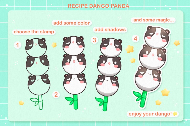 Kawaii Procreate Stamps, Cute Procreate Brushes, Anime Procreate Stamps ...