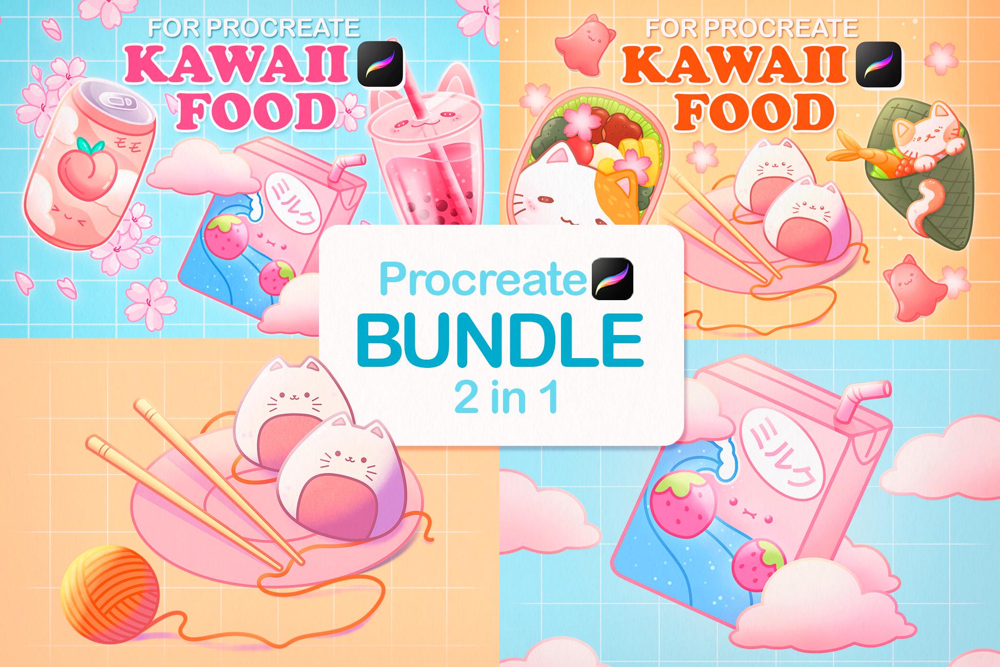 Procreate Brushes Anime, Anime Procreate Stamps, Kawaii Brushes, Anime ...