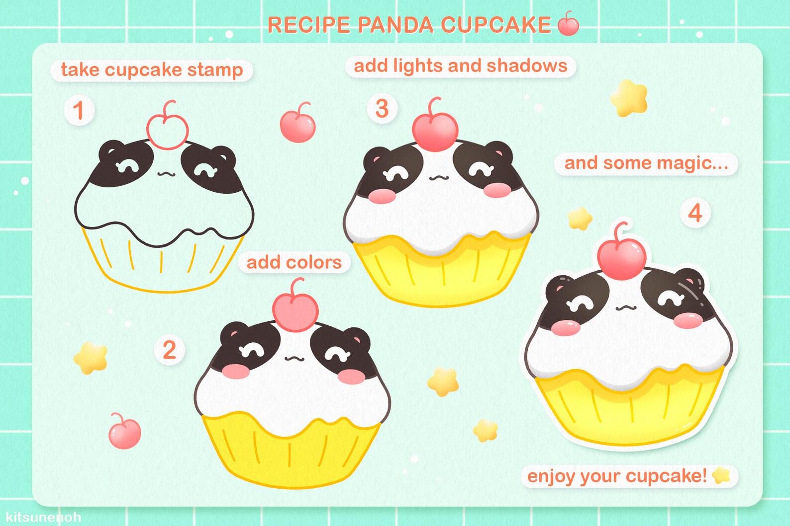Kawaii Procreate Stamps, Cute Procreate Brushes, Anime Procreate Stamps ...
