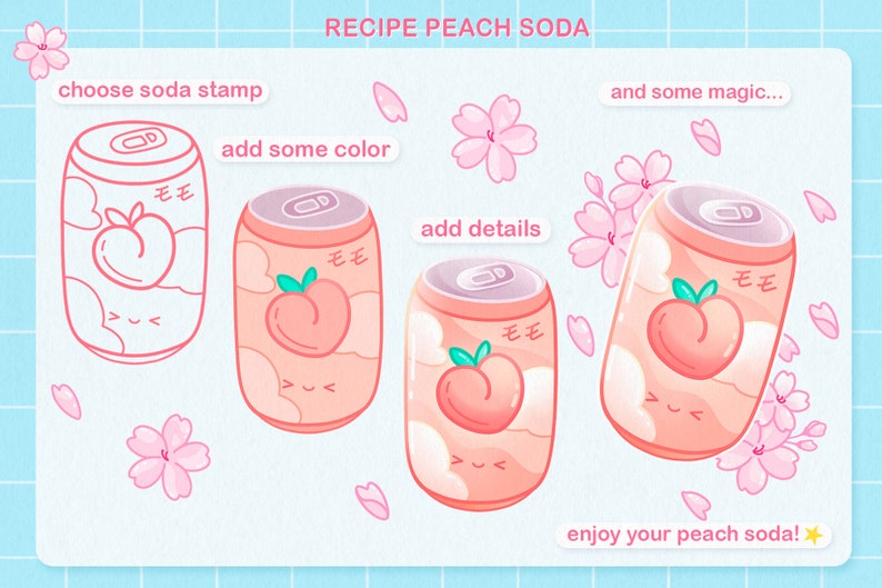 Kawaii Procreate Brushes Anime Procreate Stamps Procreate Etsy