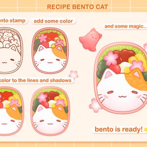 Procreate Pinsel Anime, Anime Procreate Stempel, Kawaii Pinsel, Anime Food Stamps, süße Pinsel, Japanischer Procreate Stempel, Sakura Stempel Bild 4