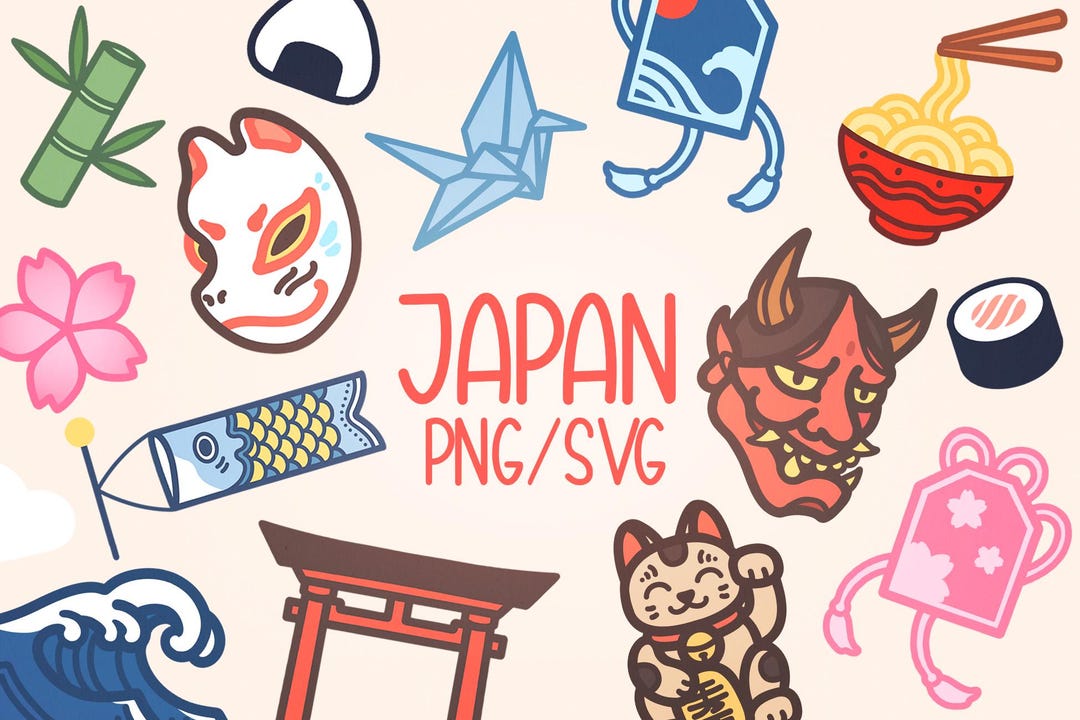 Japan Vector SVG, Anime Vector, Kawaii Clipart, Japanese Design ...