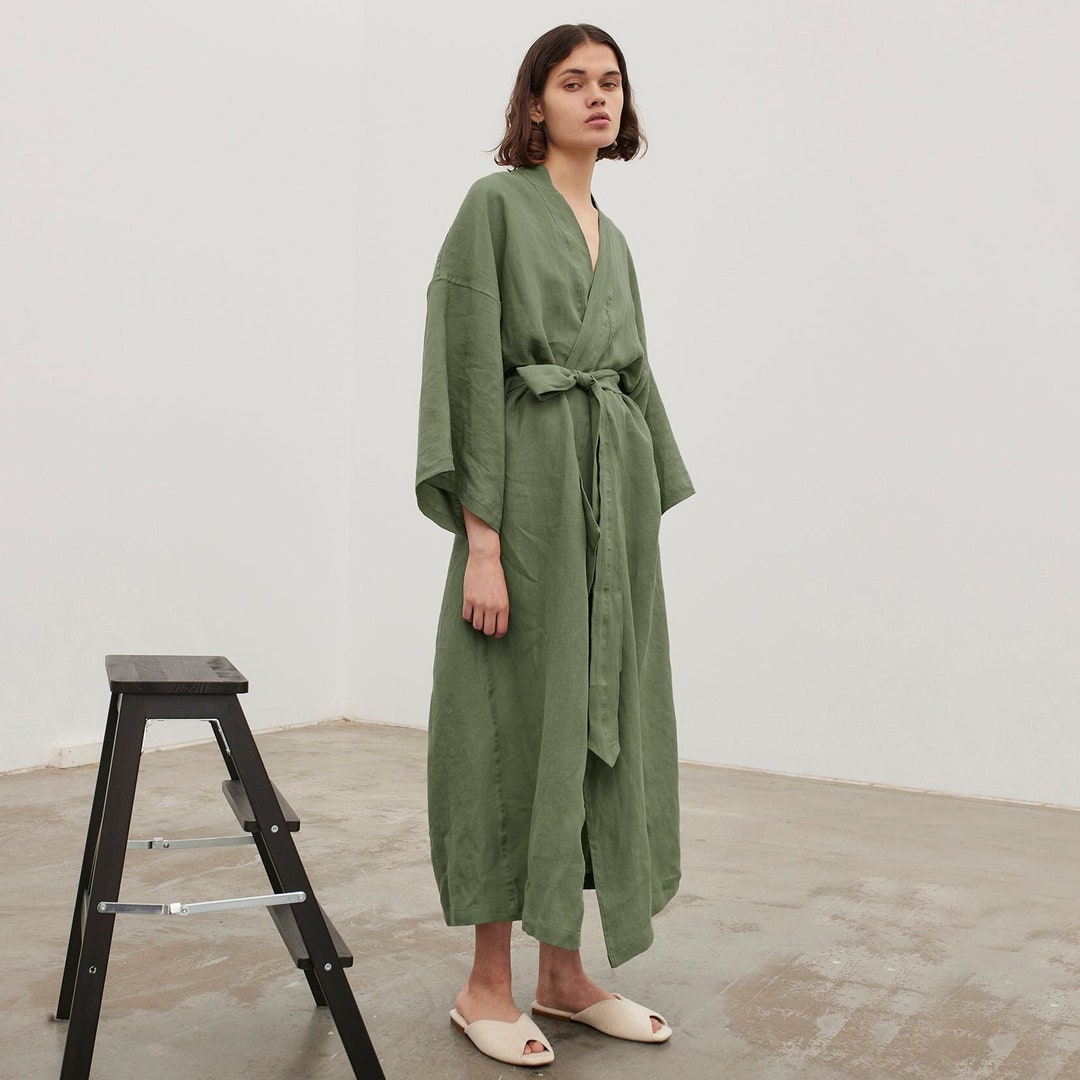 Gere Robe Green Robelong Robewomen Dressing Gown Bath Robe 100% - Etsy