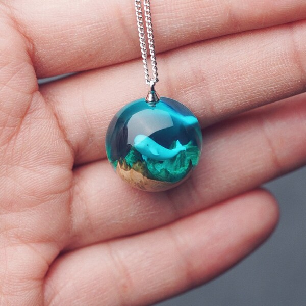 Resin Ball Pendant Etsy