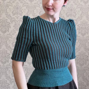 Super individueller Pullover im Stil der 1930er Jahre nach Vorlage des Musters