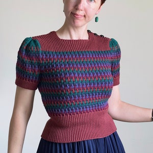 Custom 1940s Vintage Reproduction Rainbow Jumper from Lavenda Patterns image 1