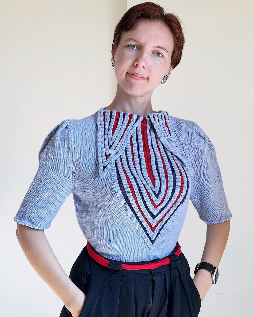 LONG SLEEVE JUMPER WITH PRINT BACK DRIPPING IN DECO main image 1