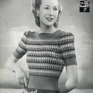 Custom 1940s Vintage Reproduction Rainbow Jumper from Lavenda Patterns image 4