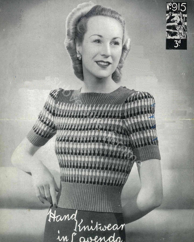 Custom 1940s Vintage Reproduction Rainbow Jumper from Lavenda Patterns image 4