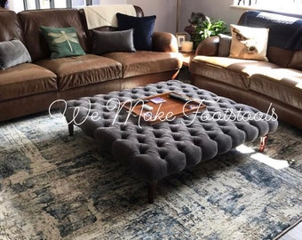 New Chesterfield Footstool / Coffee Table / Pouffe