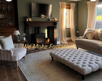 120cm x 90cm Chesterfield Footstool / Coffee Table / Pouffe