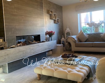 120cm x 90cm Chesterfield Footstool / Coffee Table / Pouffe