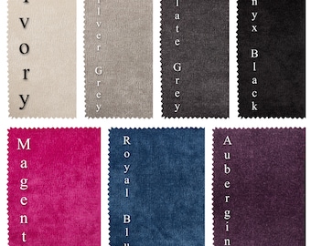 Naples Soft Velvet Fabrics - Cut Length Upholstery Fabrics, Cut Metres