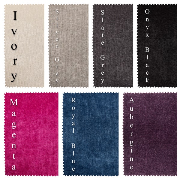 Naples Soft Velvet Fabrics - Cut Length Upholstery Fabrics, Cut Metres