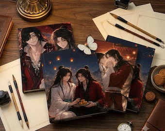 Heaven Official's Blessing Journal, TGCF Hardcover Notebook, Double-Sided Design, Anime Journal, Xie Lian Hua Cheng Gift