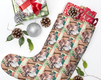 Chibi Mdzs Lan Zhan Wei Wuxian Mo Dao Zu Shi Medias de Navidad Regalo, Medias Mdzs, Calcetines Chibi Lan Zhan Wei Wuxian, BL Navidad