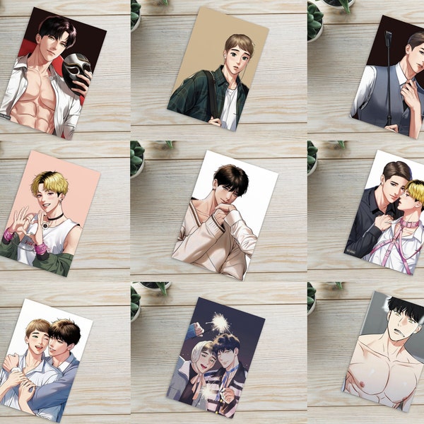 BJ Alex Yaoi Manhwa BL Manga Nam Dong-Gyun Ahn Jiwon Photocards Postcards Jiwon Dong Gyun Mini Posters Boy's love Anime Prints Collection