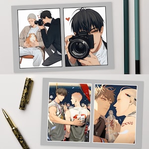 19 días He Tian X Momo 19 días Tarjetas fotográficas 19 días Jian Yi, 19 días Yaoi BL Manhwa BL Manga BL Anime Photocard 2 en 1