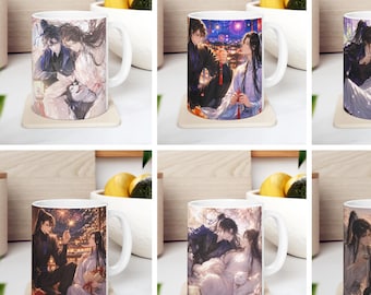Husky and His White Cat Shizun Mug, Mo Ran Chu Wanning Cup, 2ha Erha Gift, Danmei Anime Mug