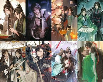 Scumbag System The Scum Villain&#39;s Self-Saving System Manga Svss Luo Binghe Shen Yuan Scum Villain BL Yaoi Anime Manhua Manhwa Postcards