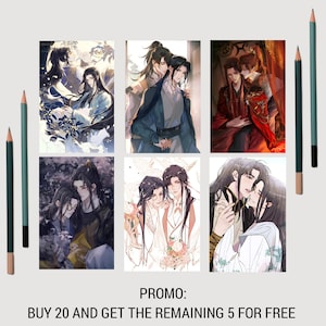 Étoile du chaos Sha po lang Manhua BL Carte postale Gu yun x Chang geng Sha po lang Impressions Manga Cartes Yaoi