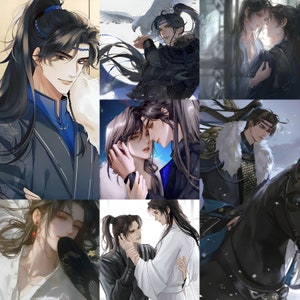 Qiang Jin Jiu Xiao Chiye Shen Lanzhou Balada de espada y vino Cezhou Qiang Jin Jiu Manhua BL Shen Zechuan Yaoi Tarjetas fotográficas Manhwa Postales