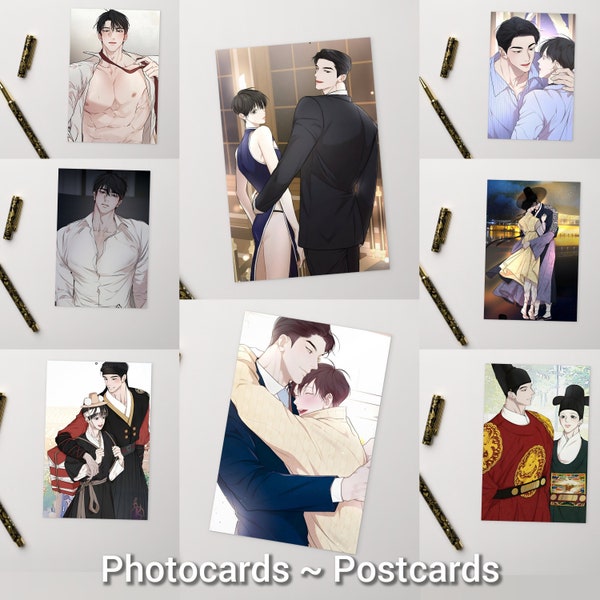 Herkunft der Arten Manhwa Fotokarten - Herkunft der Arten BL - Herkunft der Arten Seo Seunghyun Lee Youngjin - Yaoi Anime - BL Manga Postkarte