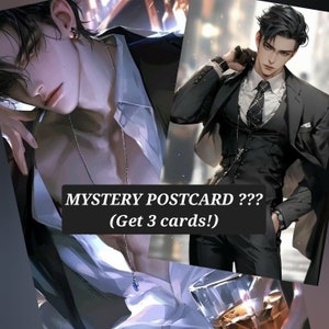 BL Manhwa Postcards Random, 3 Yaoi Postcards, Boys love Gift Card for those who loves manga and BL comic merch Gift Cards