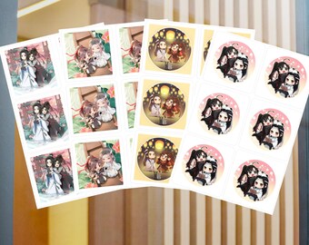 Conjuntos de pegatinas Mdzs Chibi, Lan zhan Wei wuxian, pegatinas Mo Dao Zu Shi