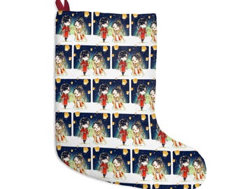Bendición de los funcionarios celestiales de Tgcf Christmas Hua Cheng Xie Lian, calcetines navideños BL Regalo