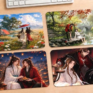 Heaven Official's Blessing Merch Mouse Pad, TGCF Xie Lian & Hua Cheng