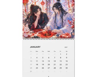 Mo Dao Zu Shi MDZS 2027 Calendar | Wei Wuxian Lan Wangji Wall Calendar | Danmei Anime Fan Gift