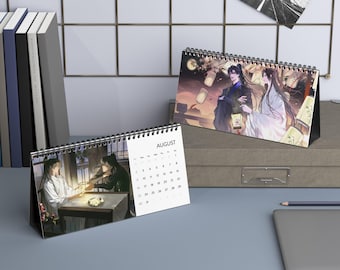 Calendario de escritorio 2ha Husky 2026 y su gato blanco Shizun Mo Ran Chu Wanning BL El Husky y su gato blanco Shizun