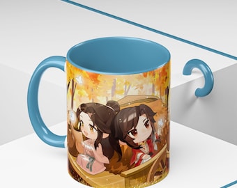 Taza Chibi "Bendición del Oficial Celestial", Taza de Café de Anime (11 oz, 15 oz)