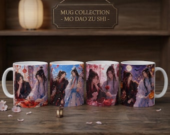 Mo Dao Zu Shi Holiday Mug, MDZS Christmas Mug, Wei Wuxian Lan Wangji Mug, Anime Coffee Cup