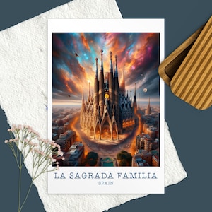 La Sagrada Familia Barcelona Spanien Foto Barcelona Reise Kunstdruck Wandkunst La Sagrada Familia Postkarte Reise Geschenk Kunst