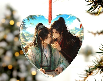 Scum Villain Self Saving System Christmas Ornament, SVSSS merch, Shen Qingqiu Luo Binghe Yaoi Holiday Gift